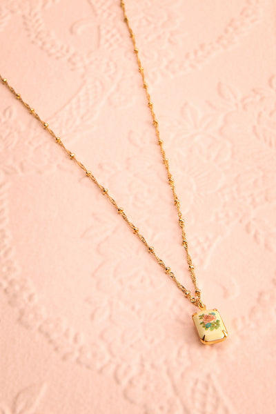 Mae West Rose Dainty Golden Floral Pendant Necklace | Boutique 1861 1