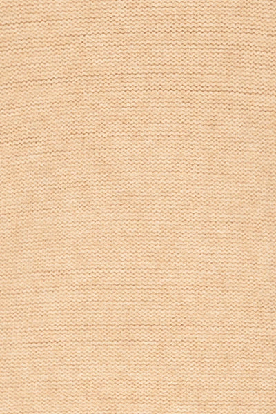 Magalie Beige Knit Sweater | Tricot | La Petite Garçonne fabric detail