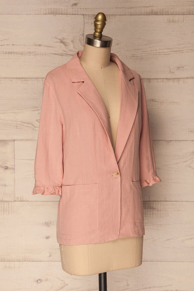 Magnieu Light Pink 3/4 Sleeved Blazer Jacket | La Petite Garçonne 3