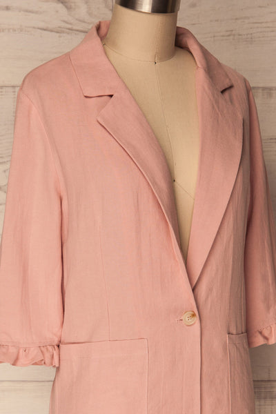 Magnieu Light Pink 3/4 Sleeved Blazer Jacket | La Petite Garçonne 4