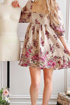 Magnificum Short Floral Babydoll Dress | Boutique 1861 on model