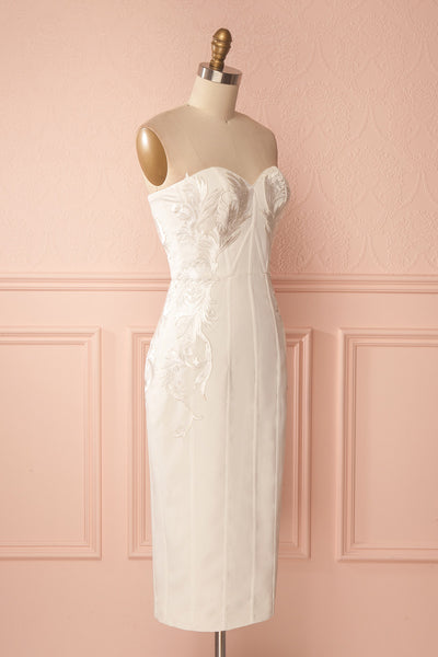 Magosia White Embroidered Bustier Dress | Boutique 1861
