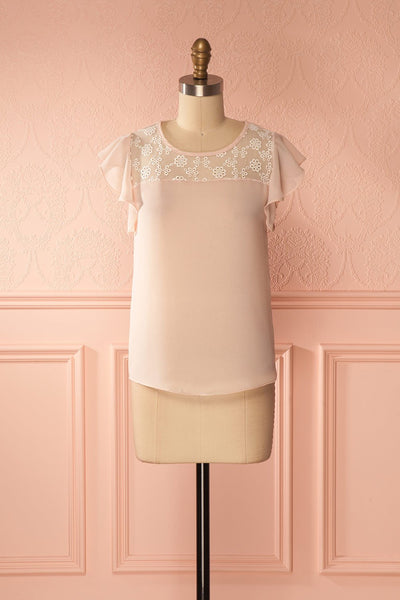 Maguelone Light Pink Ruffles Sleeves Top | Boutique 1861 1