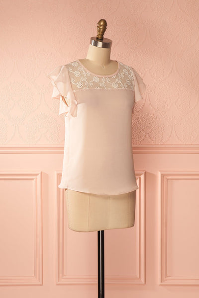 Maguelone Light Pink Ruffles Sleeves Top | Boutique 1861 3