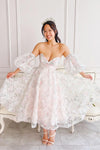 Mahalia Pink Midi Floral Gown w/ Sparkly Lining | Boutique 1861 model