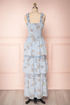 Mahealani Light Blue Floral Layered A-Line Dress | Boutique 1861