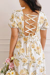 Mahelie Floral Midi Dress w/ Lace-Up Back | Boutique 1861 instagram post