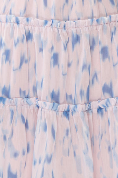 Mahima Lavender Patterned Short Dress | Boutique 1861 fabric