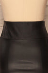 Maidstone Black Faux-Leather Mini Skirt | La petite garçonne back close up
