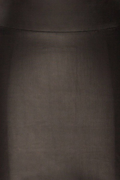 Maidstone Black Faux-Leather Mini Skirt | La petite garçonne fabric