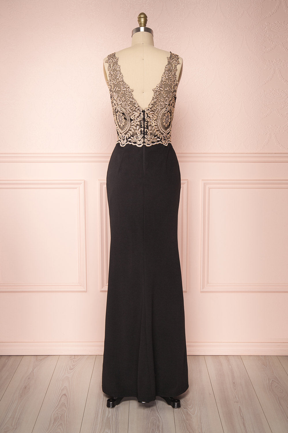 Mailie Noir | Robe Maxi Coupe Sirène