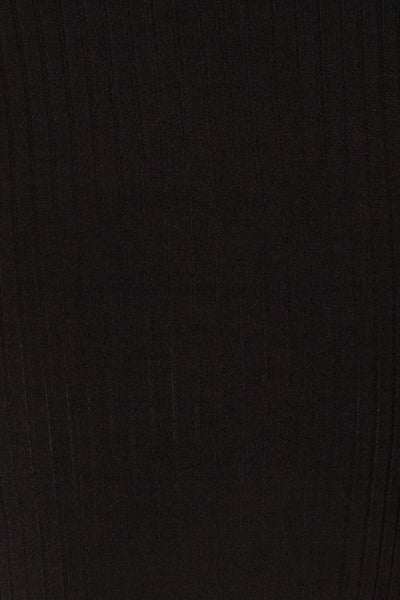 Mainz Black Long Sleeve Turtleneck Bodysuit | La petite garçonne fabric