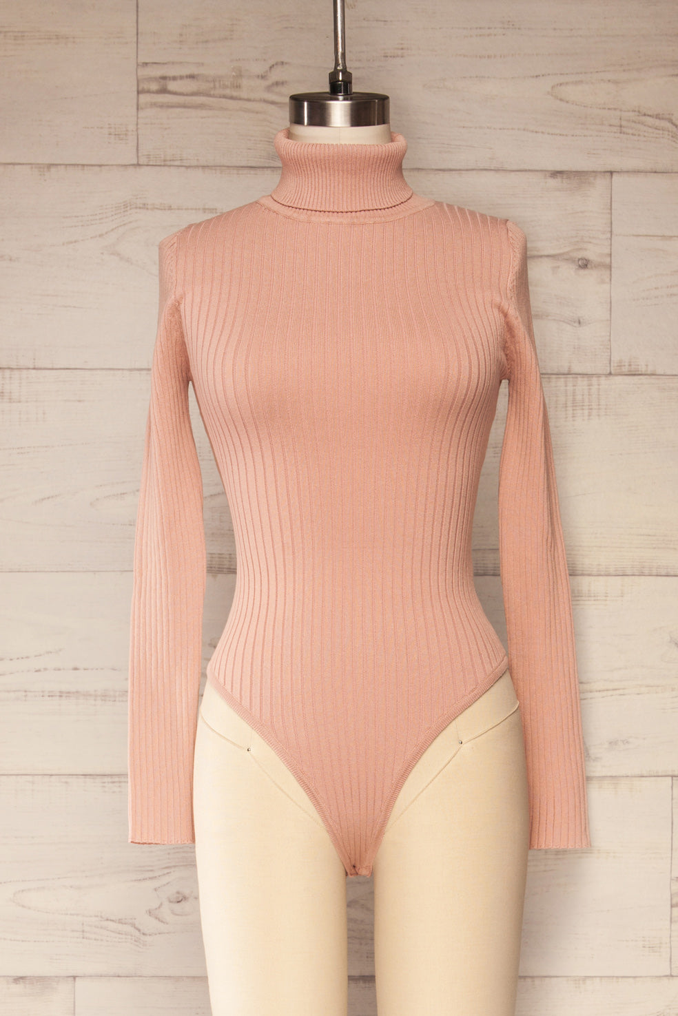 Mainz Pink Long Sleeve Turtleneck Bodysuit