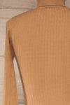 Mainz Taupe Long Sleeve Turtleneck Bodysuit | La petite garçonne back close-up