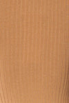 Mainz Taupe Long Sleeve Turtleneck Bodysuit | La petite garçonne fabric