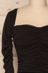 Makedonski Black Pleated Mesh Bodysuit | La Petite Garçonne 2