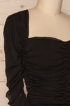 Makedonski Black Pleated Mesh Bodysuit | La Petite Garçonne 4