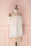 Malbina Ivory Floral Lace Off-Shoulder Top | Boutique 1861 3