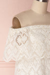Malbina Ivory Floral Lace Off-Shoulder Top | Boutique 1861 4