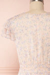 Malena Light Pink Short Sleeve Floral Dress | Boutique 1861 back close up