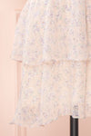 Malena Light Pink Short Sleeve Floral Dress | Boutique 1861 bottom