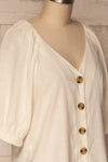 Malhao Ivory Short Sleeved Buttoned Top | La Petite Garçonne 4