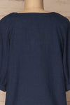 Malhao Navy Blue Short Sleeved Buttoned Top | La Petite Garçonne 6