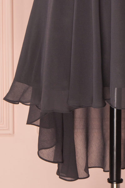Maliha Charcoal Bustier A-Line Prom Dress | Boudoir 1861