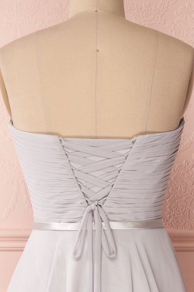 Maliha Grey Bustier A-Line Prom Dress | Boudoir 1861