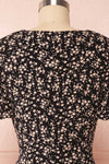 Malinda Floral Short Dress w/ Balloon Sleeves back close up | Boutique 1861