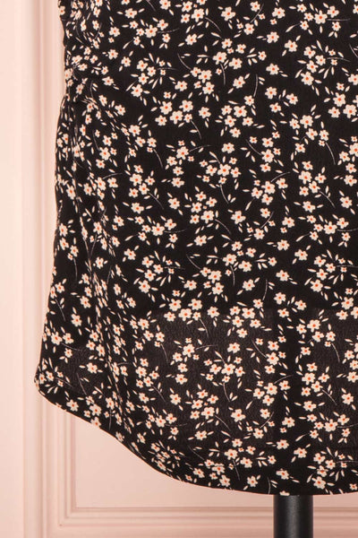 Malinda Floral Short Dress w/ Balloon Sleeves skirt | Boutique 1861