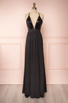 Mana Black Maxi Dress w/ Sequins | Boutique 1861 back view