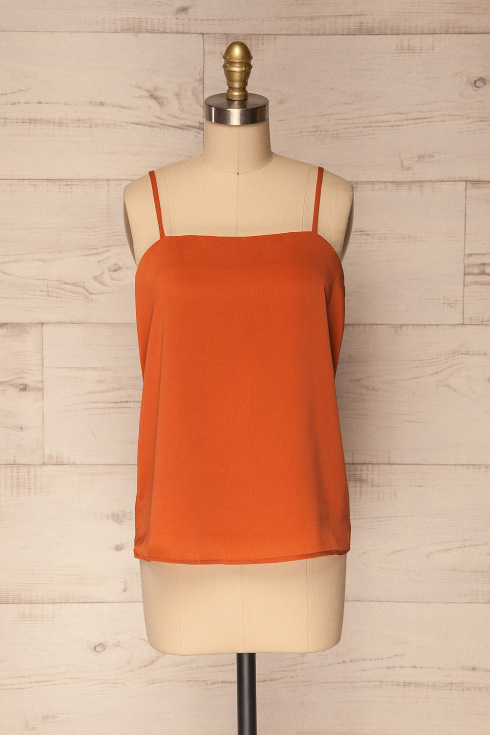 Manan Orange Satin Camisole | La Petite Garçonne 1