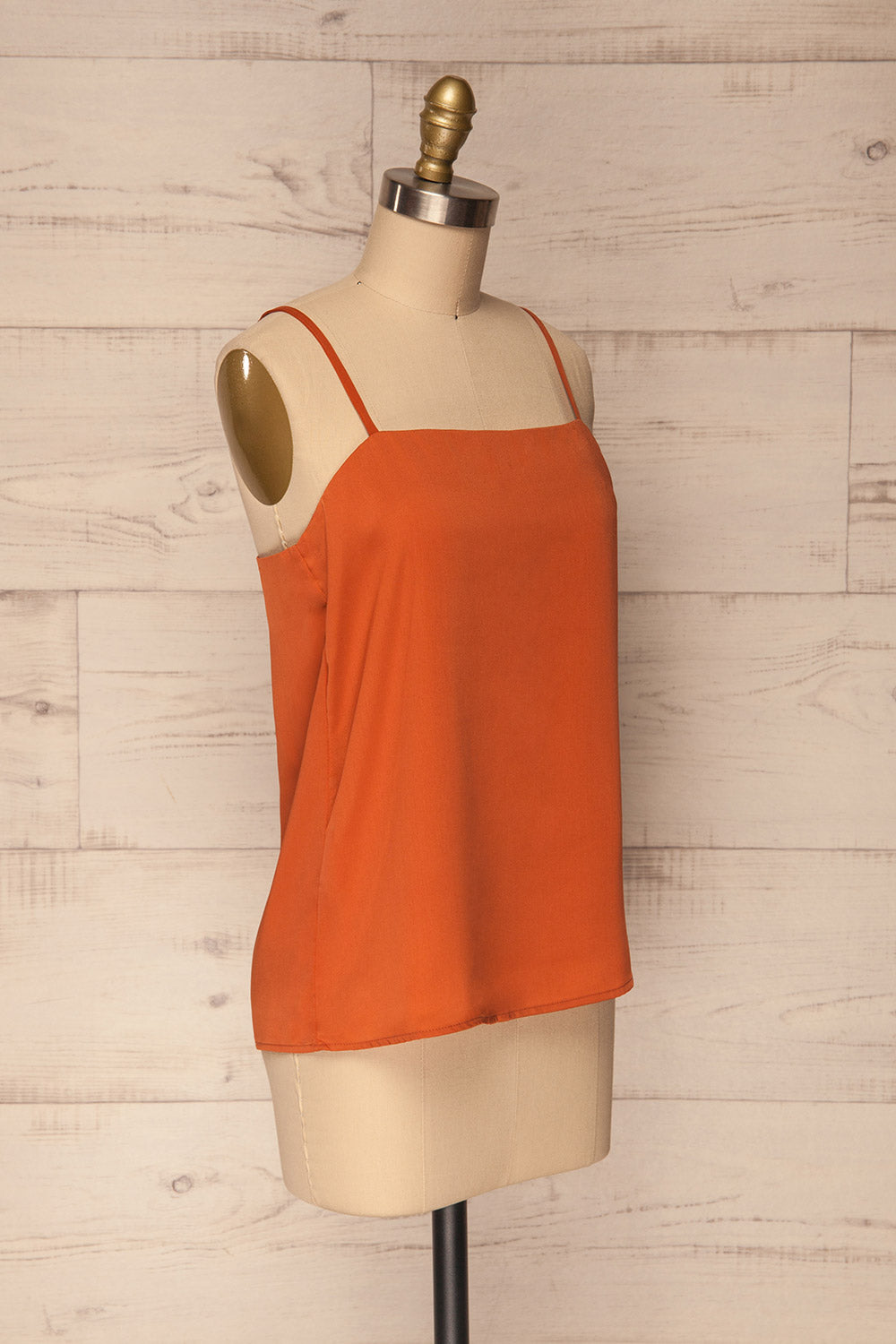 Manan Orange Satin Camisole | La Petite Garçonne 4