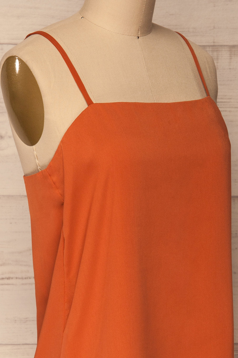 Manan Orange Satin Camisole | La Petite Garçonne 5