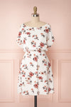 Mannon White Floral Round Collar Short Dress | Boutique 1861 front view
