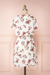Mannon White Floral Round Collar Short Dress | Boutique 1861 back view