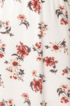 Mannon White Floral Round Collar Short Dress | Boutique 1861 fabric