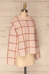 Marconia Pink Checkered Oversized Sweater | La Petite Garçonne side view