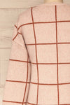 Marconia Pink Checkered Oversized Sweater | La Petite Garçonne back close-up