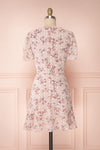 Mardoll Lilac Floral V-Neck Short Dress | Boutique 1861 back view
