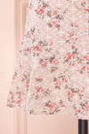 Mardoll Lilac Floral V-Neck Short Dress | Boutique 1861 skirt