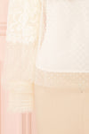 Mariasole Cream See-Through Top w/ Cami | Boutique 1861 bottom