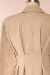 Maribelle Beige Long Sleeved Trench Coat | Boutique 1861 back close up