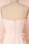 Marichka Pink Floral A-Line Bustier Gown | Boutique 1861 back close-up