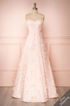 Marichka Pink Floral A-Line Bustier Gown | Boutique 1861 front view