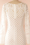 Marie-Laine White overall lace wedding gown | Boudoir 1861 back close-up