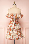 Marietta Floral Off-Shoulder Short Dress | Boutique 1861 back view
