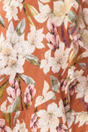 Marietta Floral Off-Shoulder Short Dress | Boutique 1861 fabric details