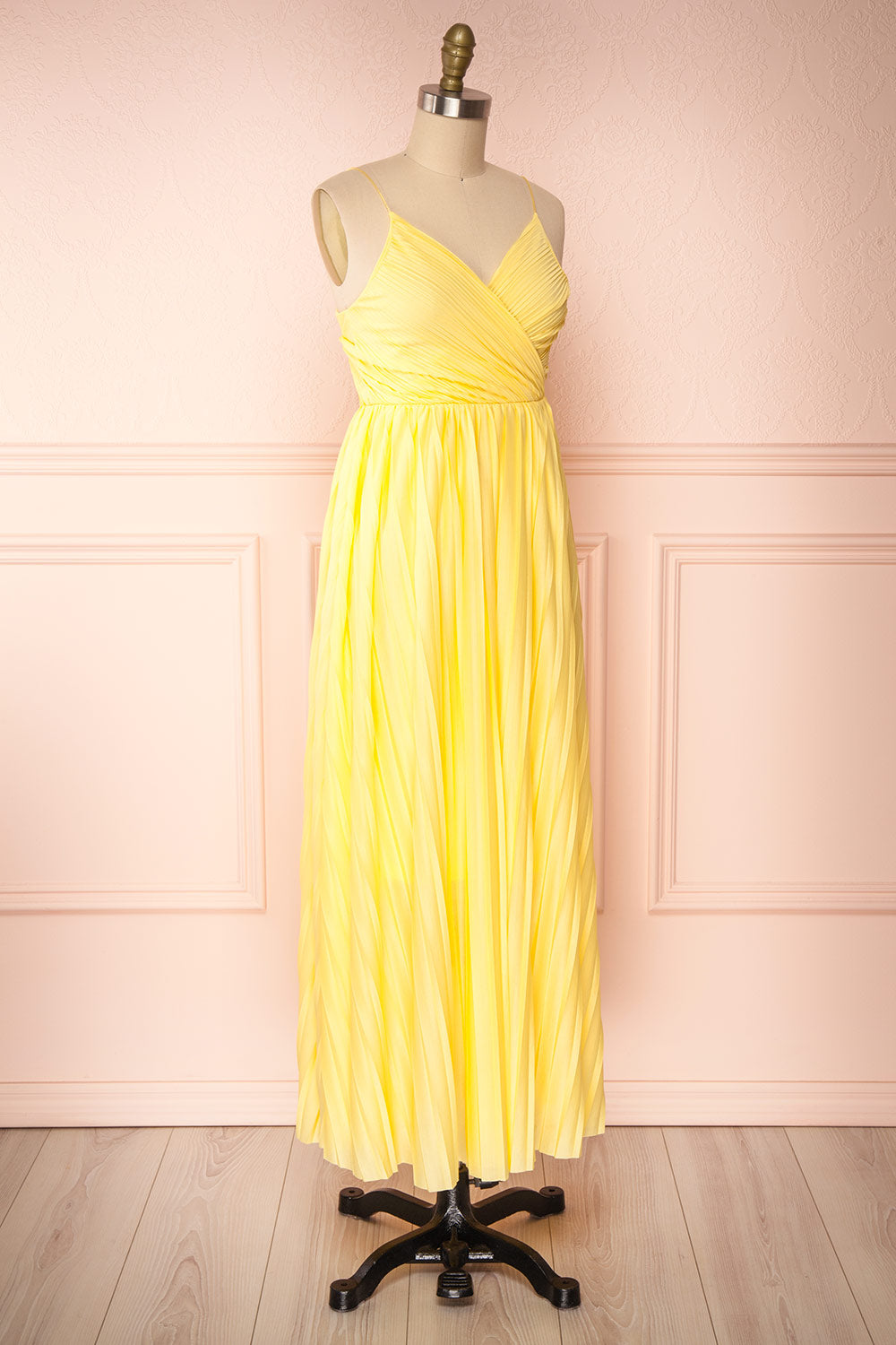 Marly Sun Yellow Sleeveless A-Line Dress | Boutique 1861 side view 